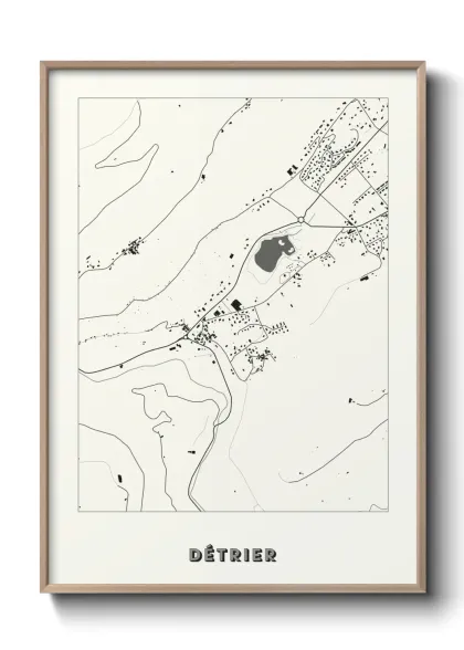 Une affiche de carte sur Détrier