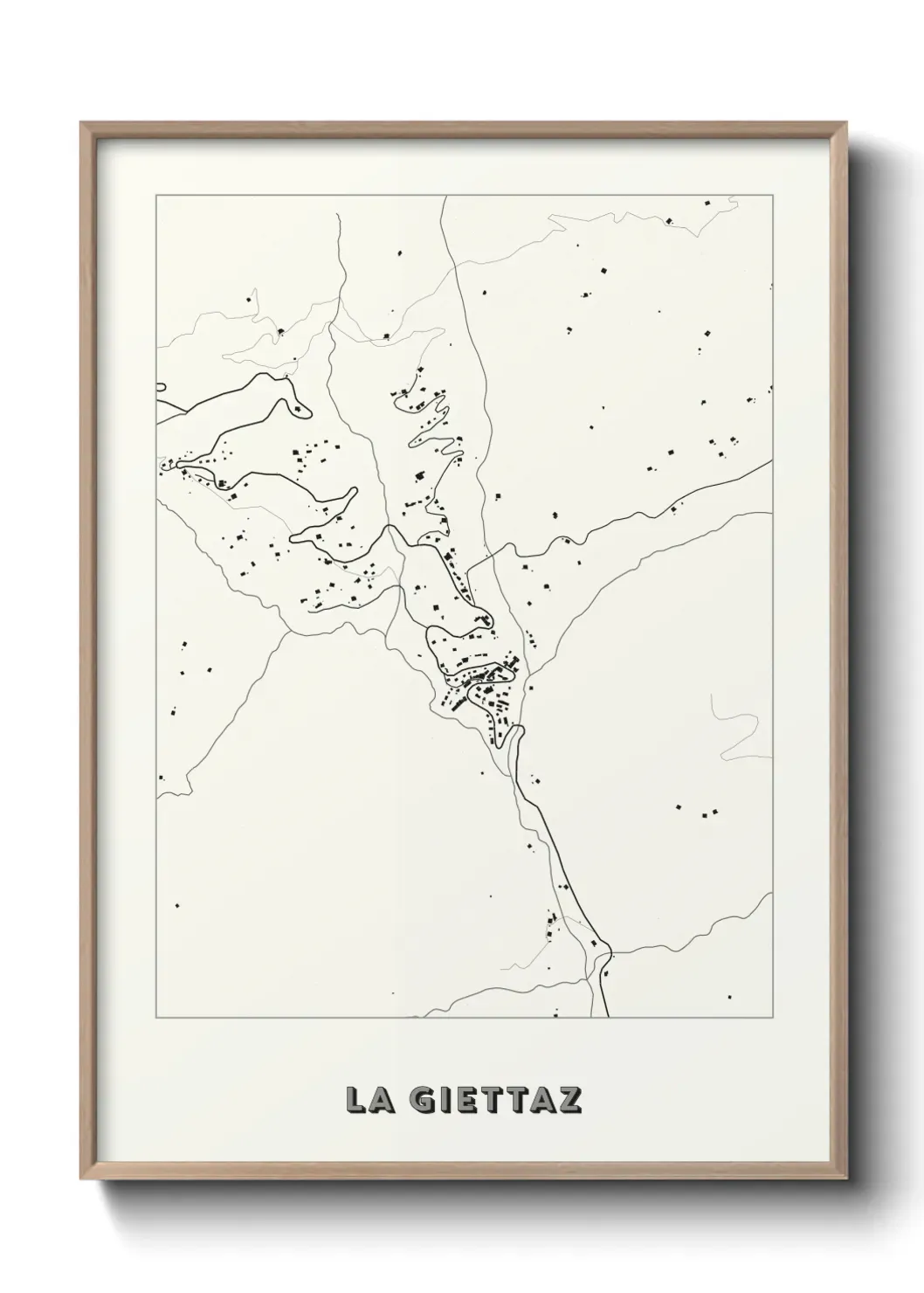 Un poster carte La Giettaz