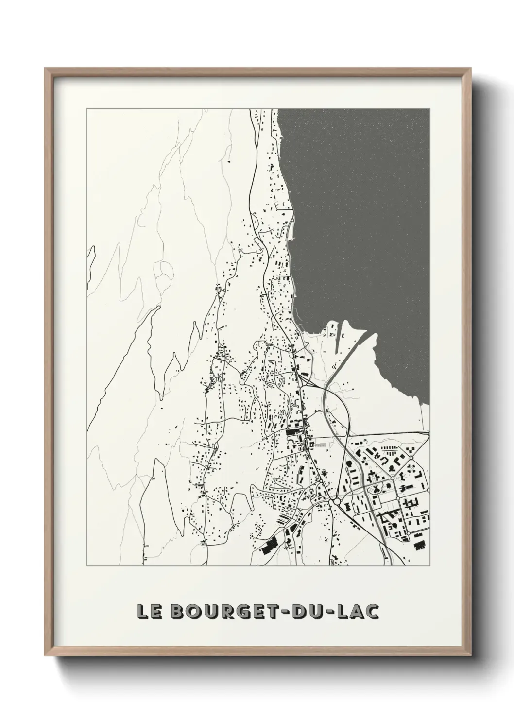 Un poster carte Le Bourget-du-Lac
