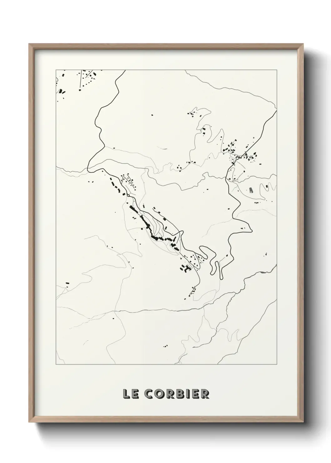 Un poster carte Le Corbier