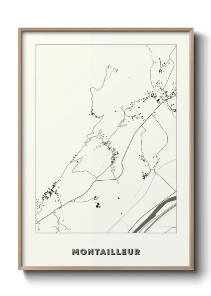 Une affiche de carte sur Montailleur