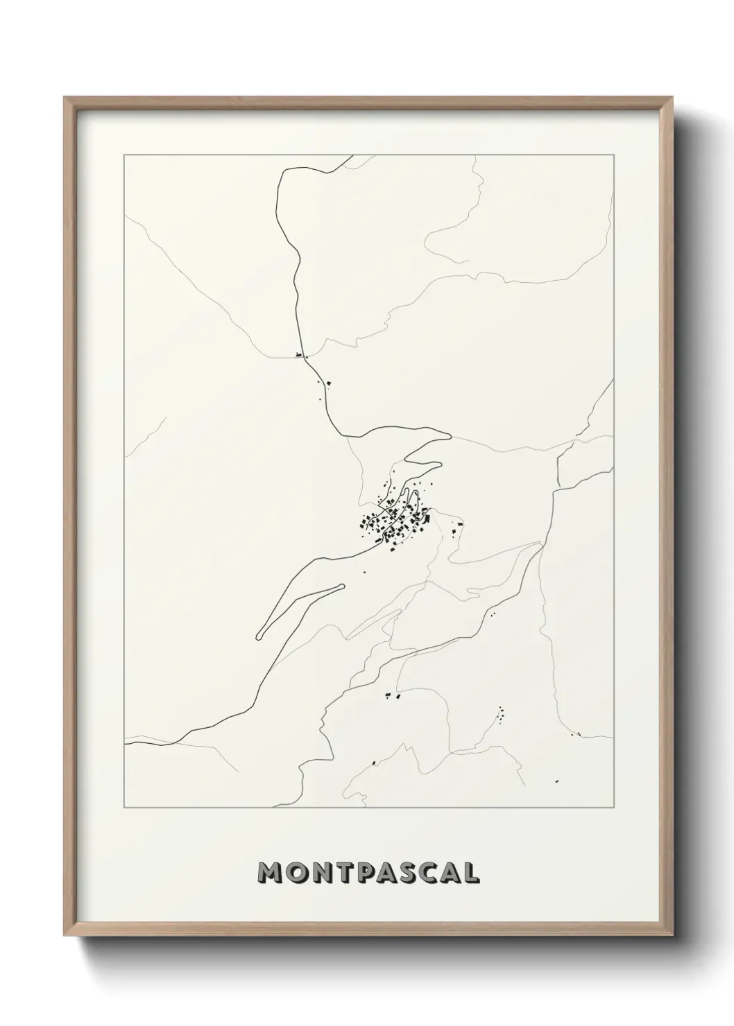 Un poster carte Montpascal