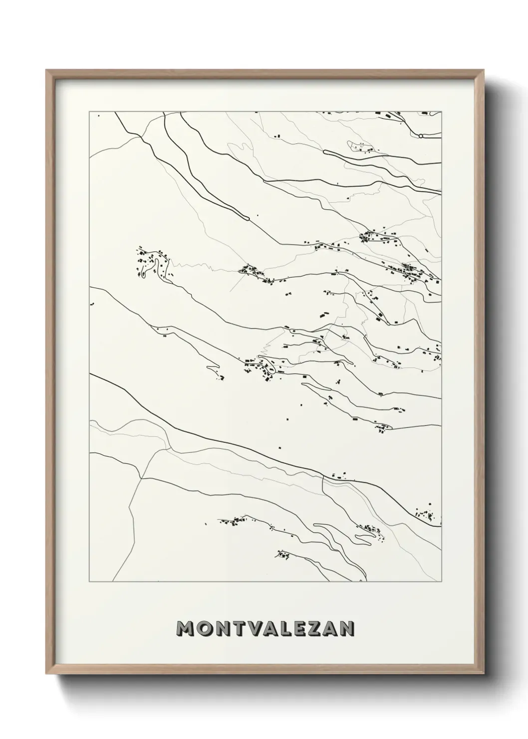 Un poster carte Montvalezan