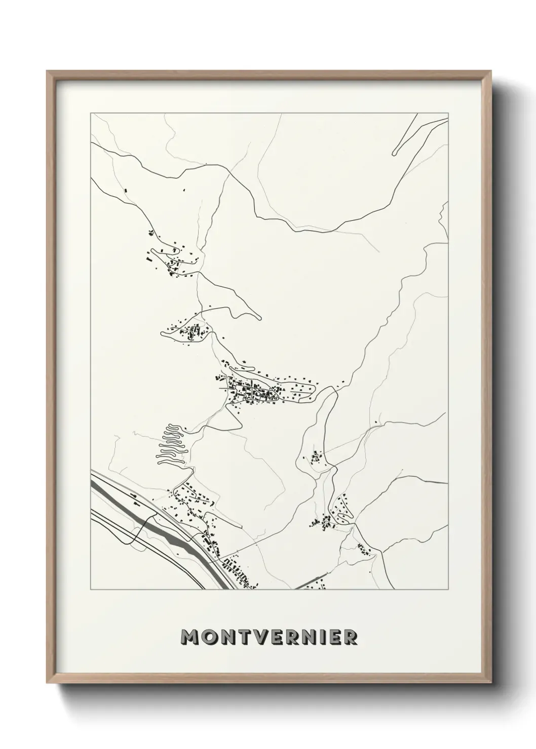 Un poster carte Montvernier