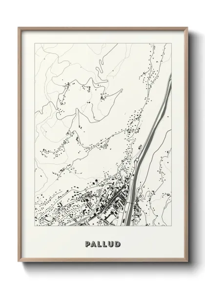 Une affiche de carte sur Pallud