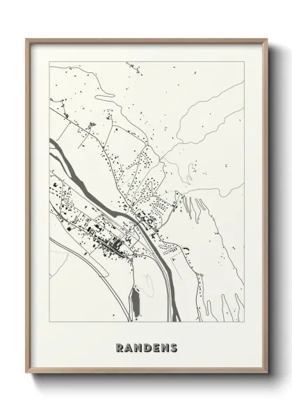 Une affiche de carte sur Randens