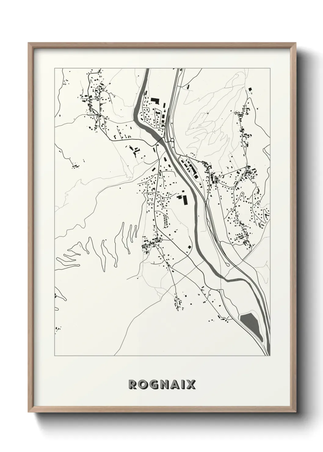 Un poster carte Rognaix