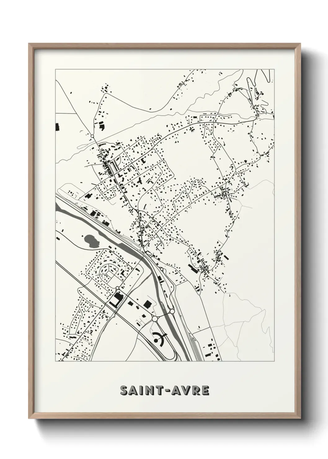 Un poster carte Saint-Avre