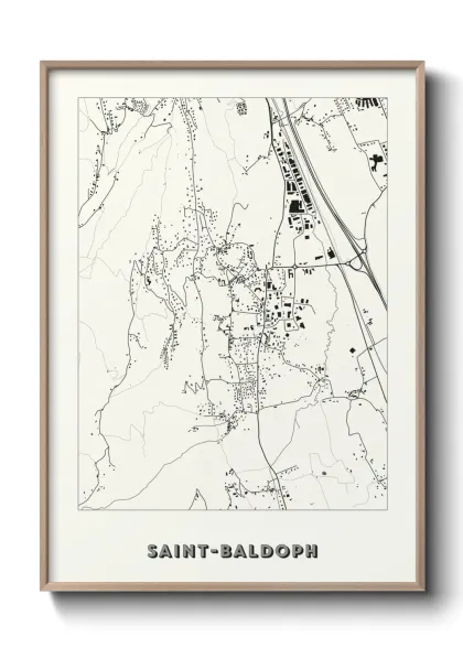 Une affiche de carte sur Saint-Baldoph