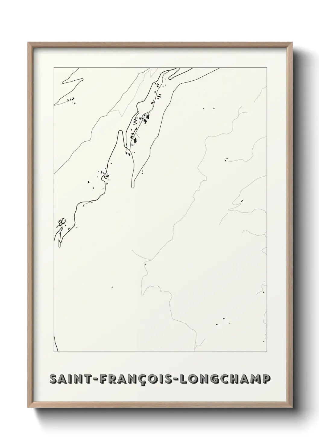 Un poster carte Saint-François-Longchamp