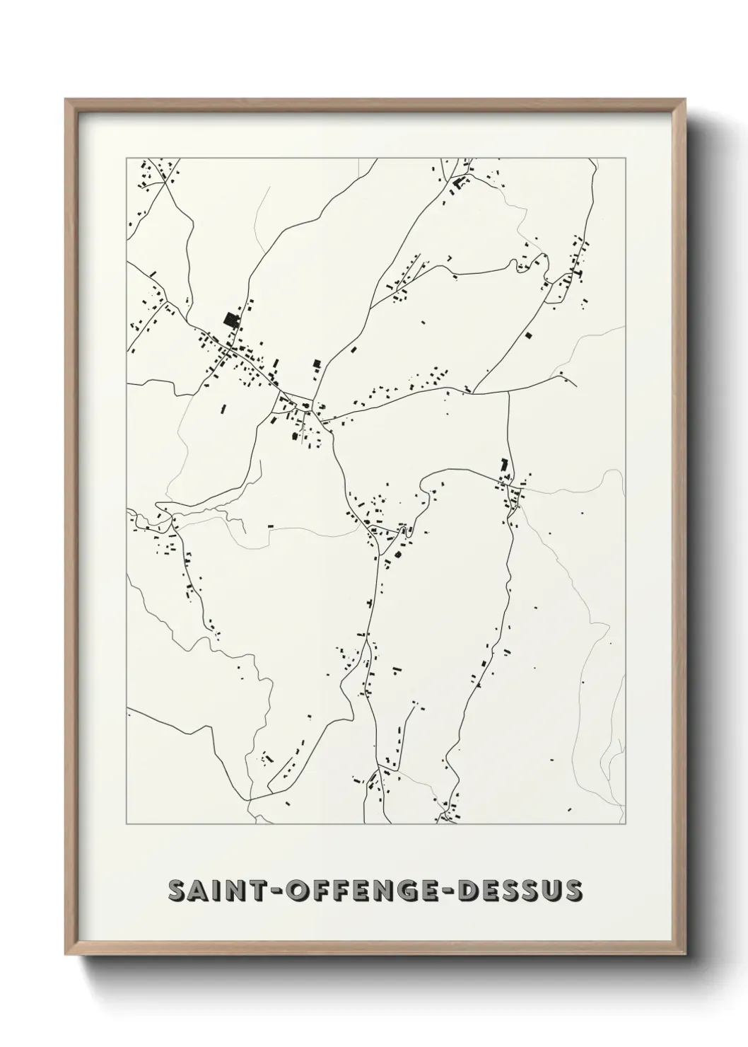 Un poster carte Saint-Offenge-dessus