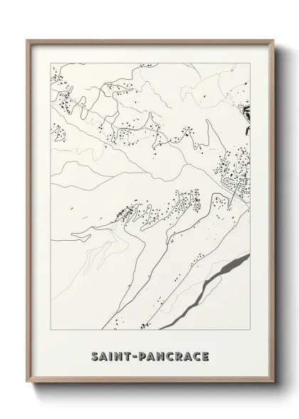 Une affiche de carte sur Saint-Pancrace