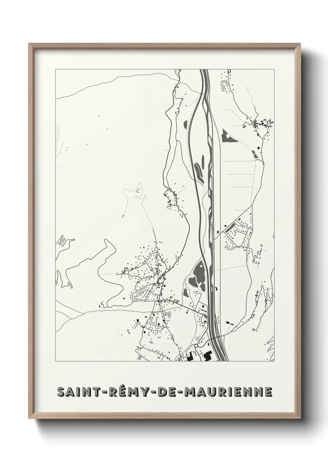 Un poster carte Saint-Rémy-de-Maurienne