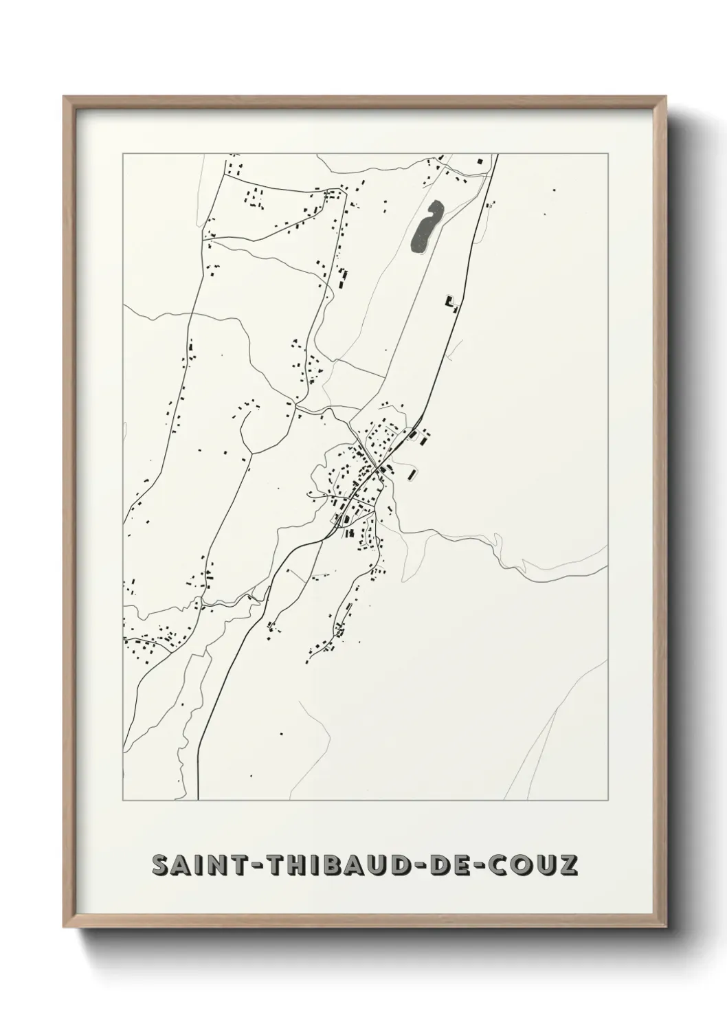 Un poster carte Saint-Thibaud-de-Couz
