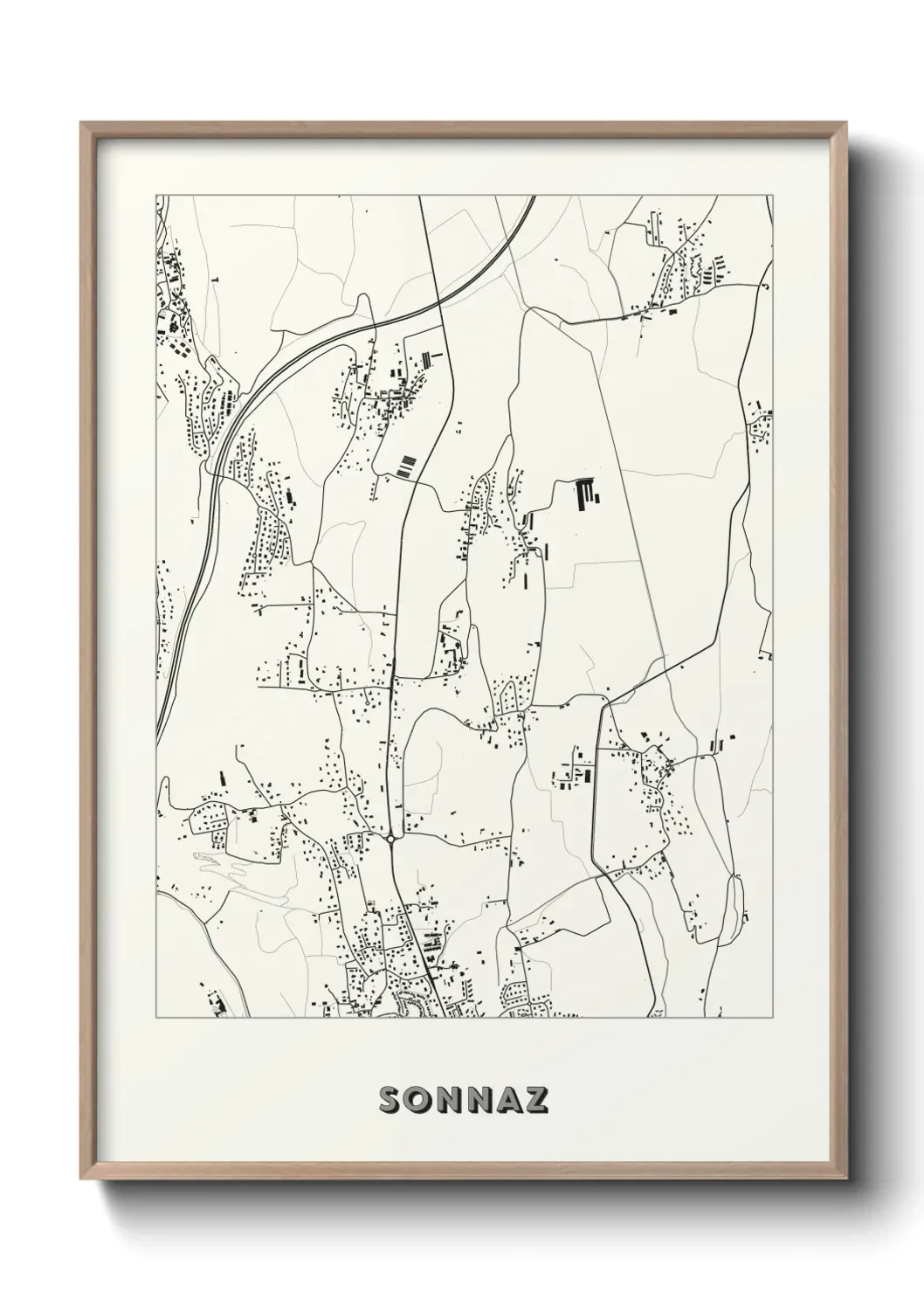 Un poster carte Sonnaz