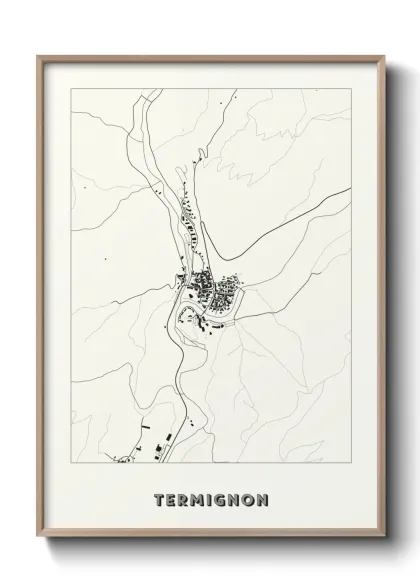 Une affiche de carte sur Termignon
