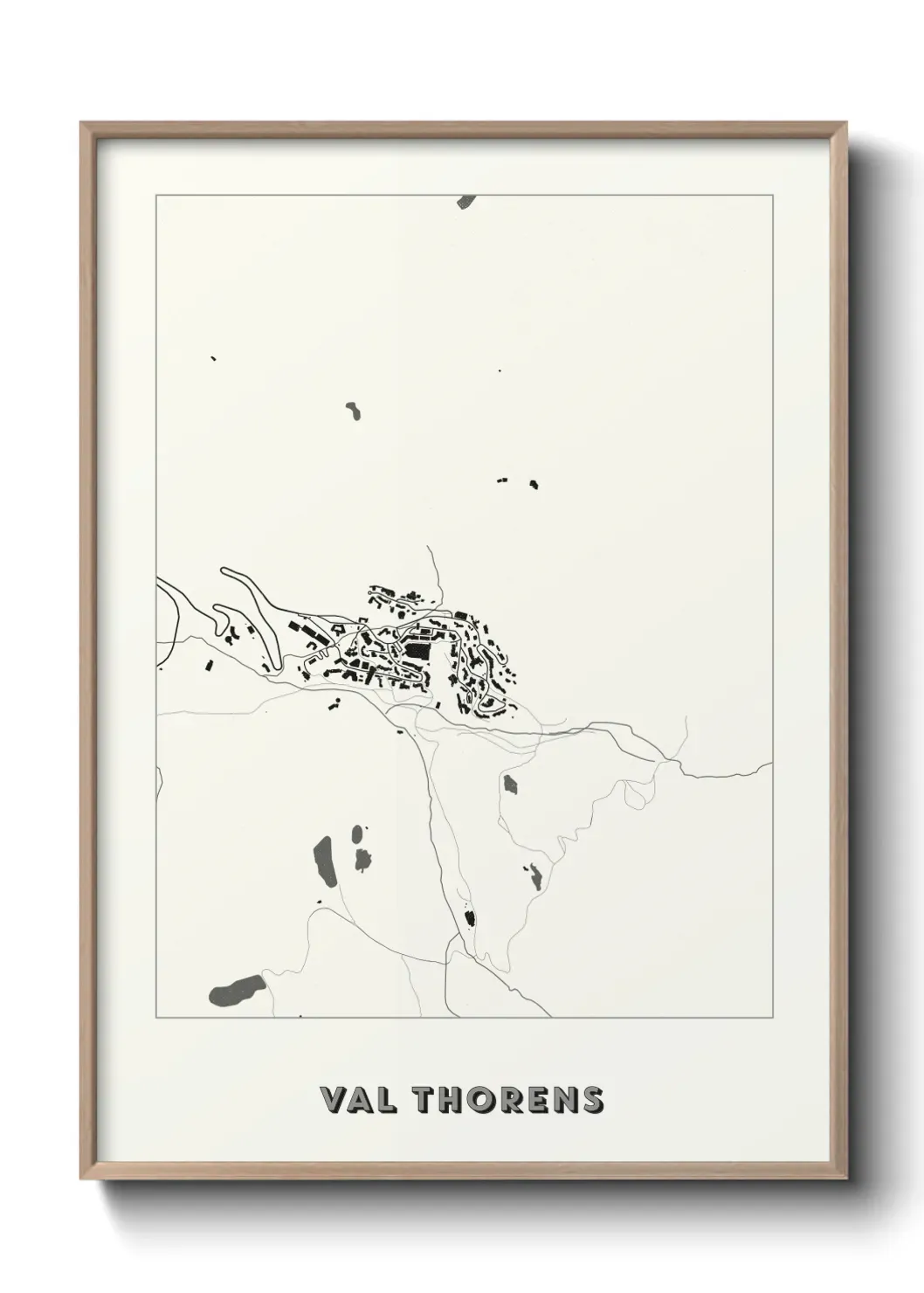Un poster carte Val Thorens