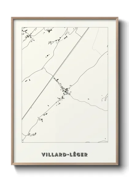 Une affiche de carte sur Villard-Léger