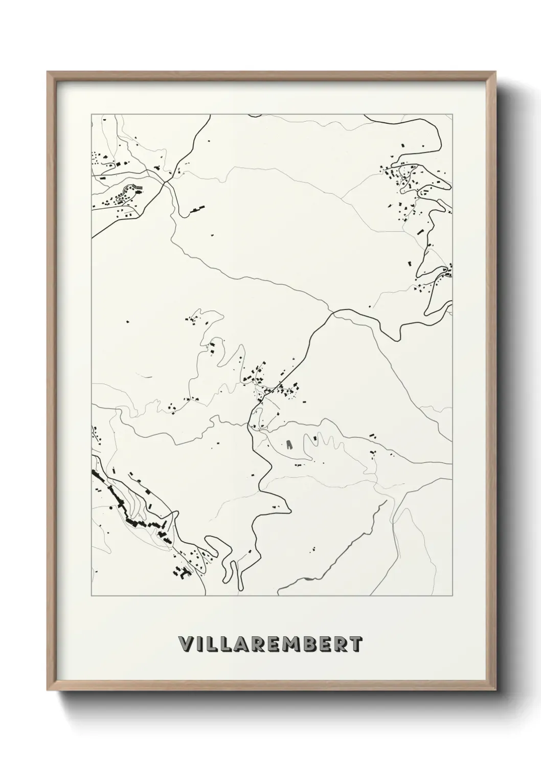 Un poster carte Villarembert