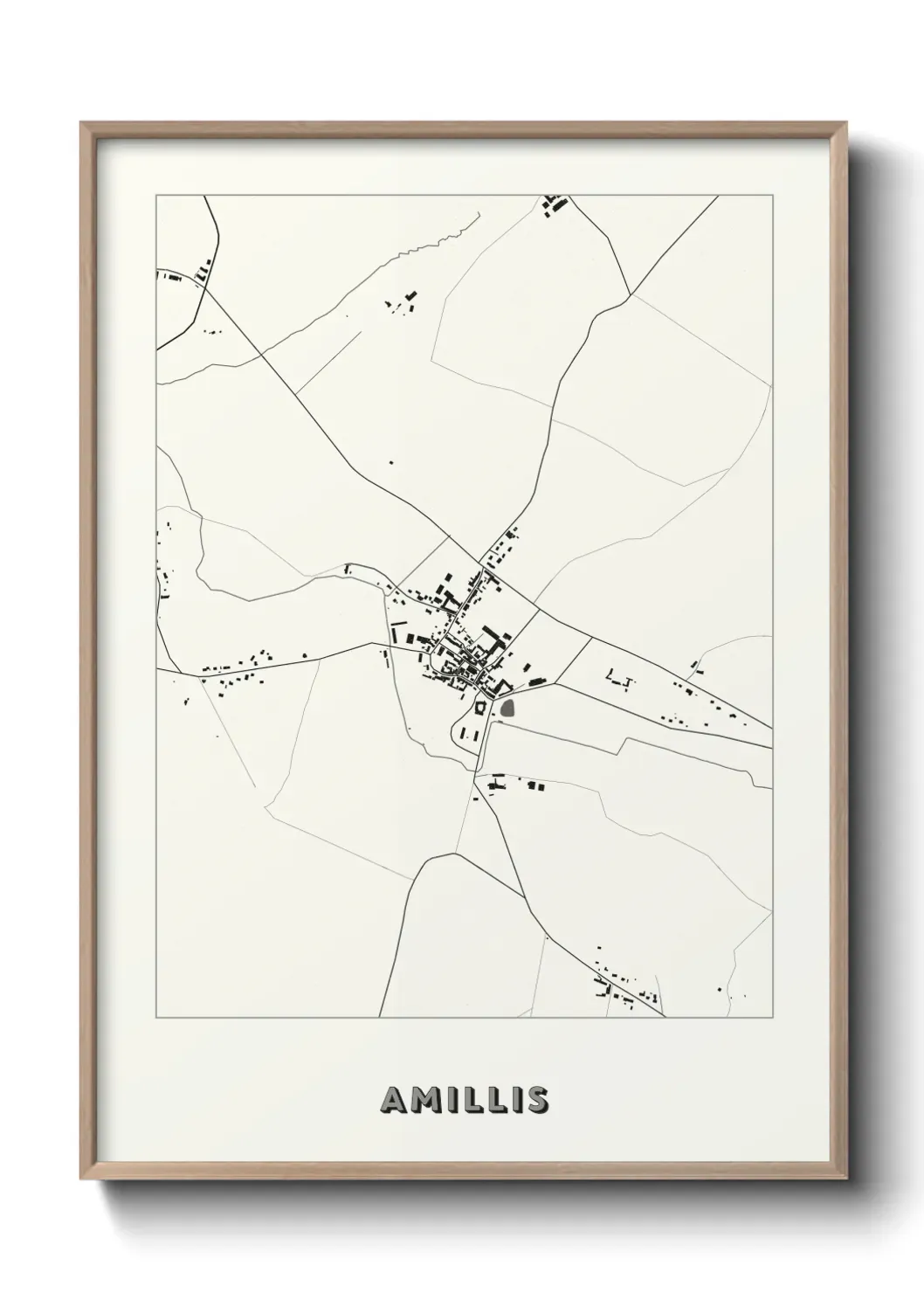 Un poster carte Amillis