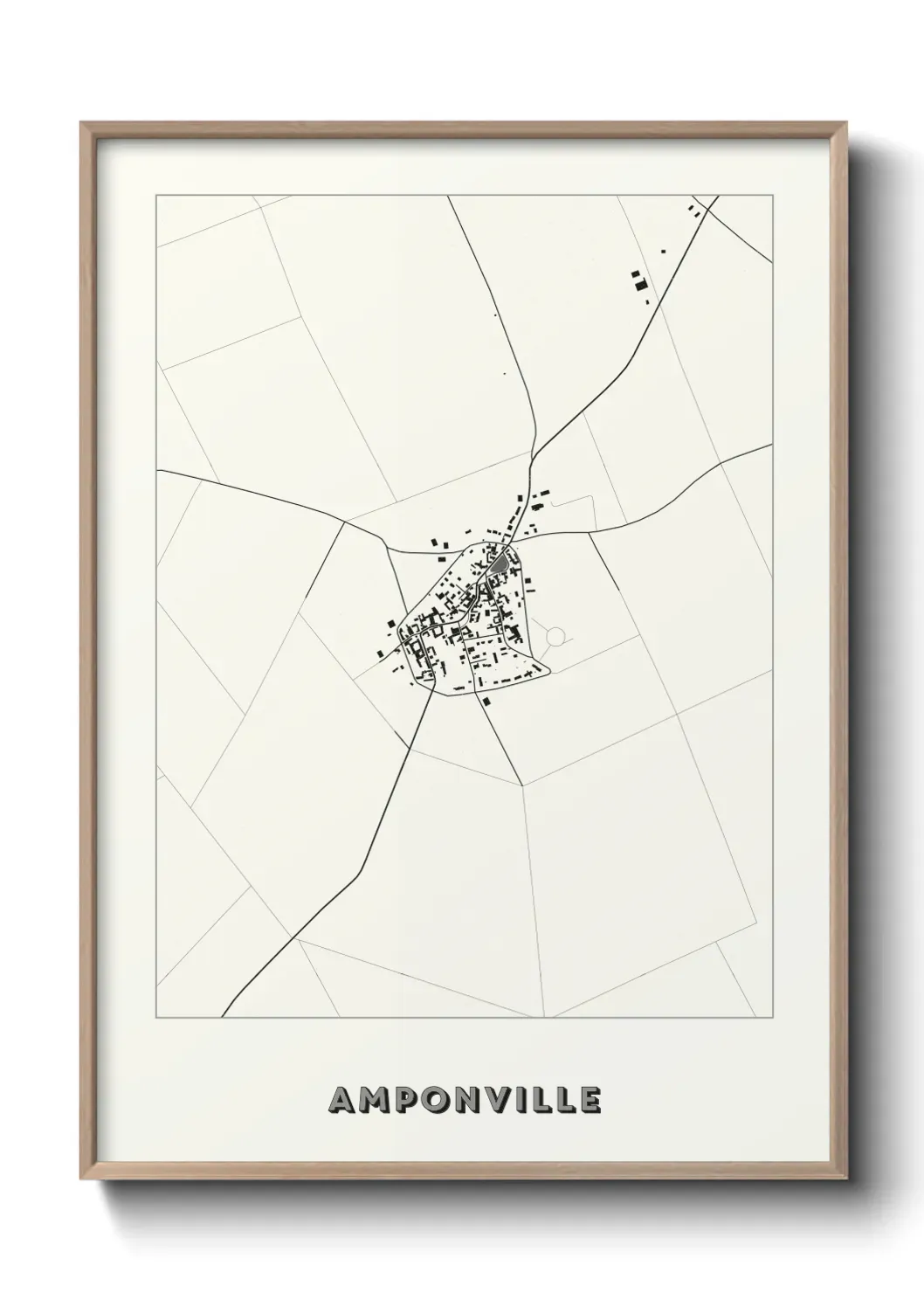 Un poster carte Amponville