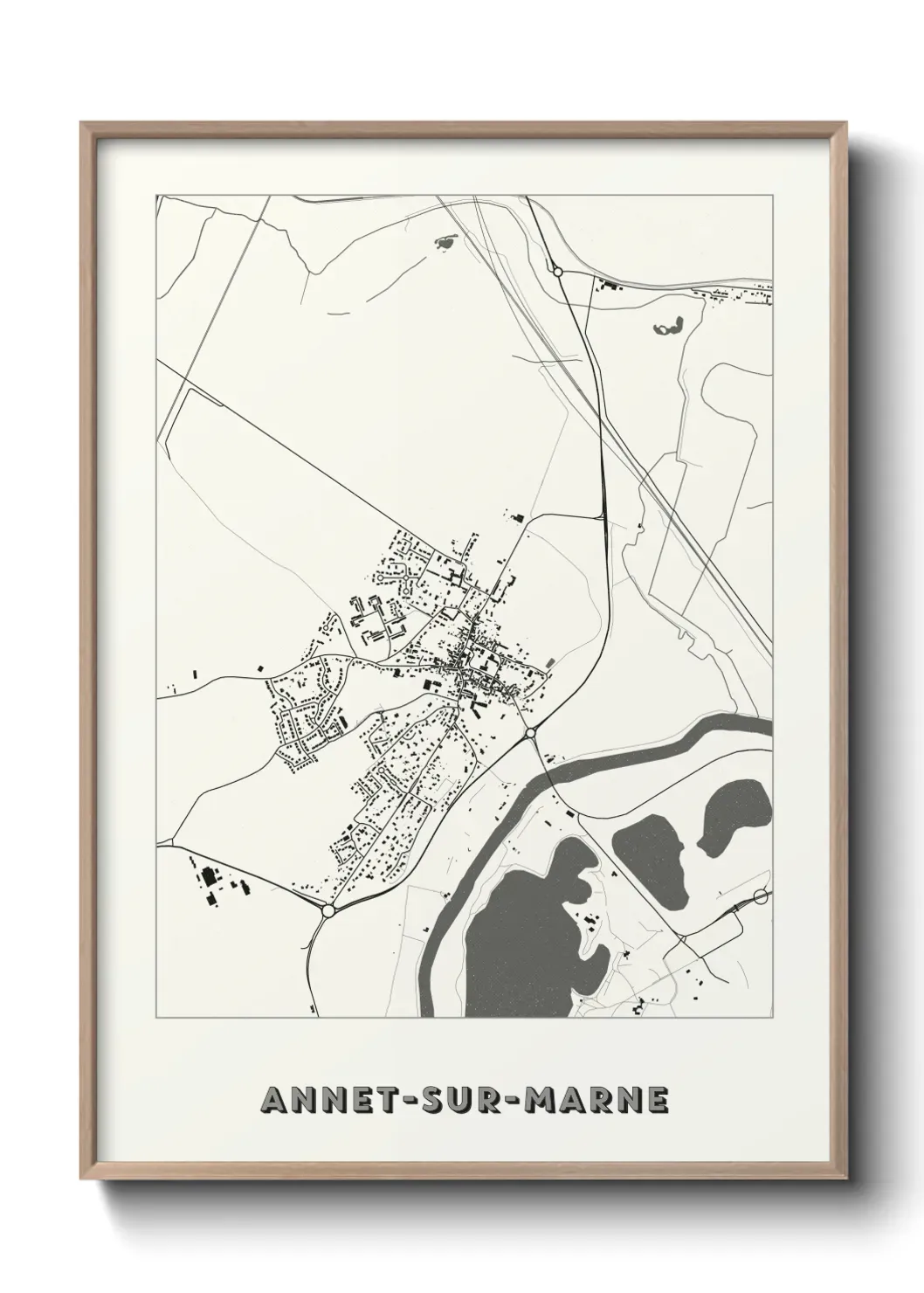 Un poster carte Annet-sur-Marne