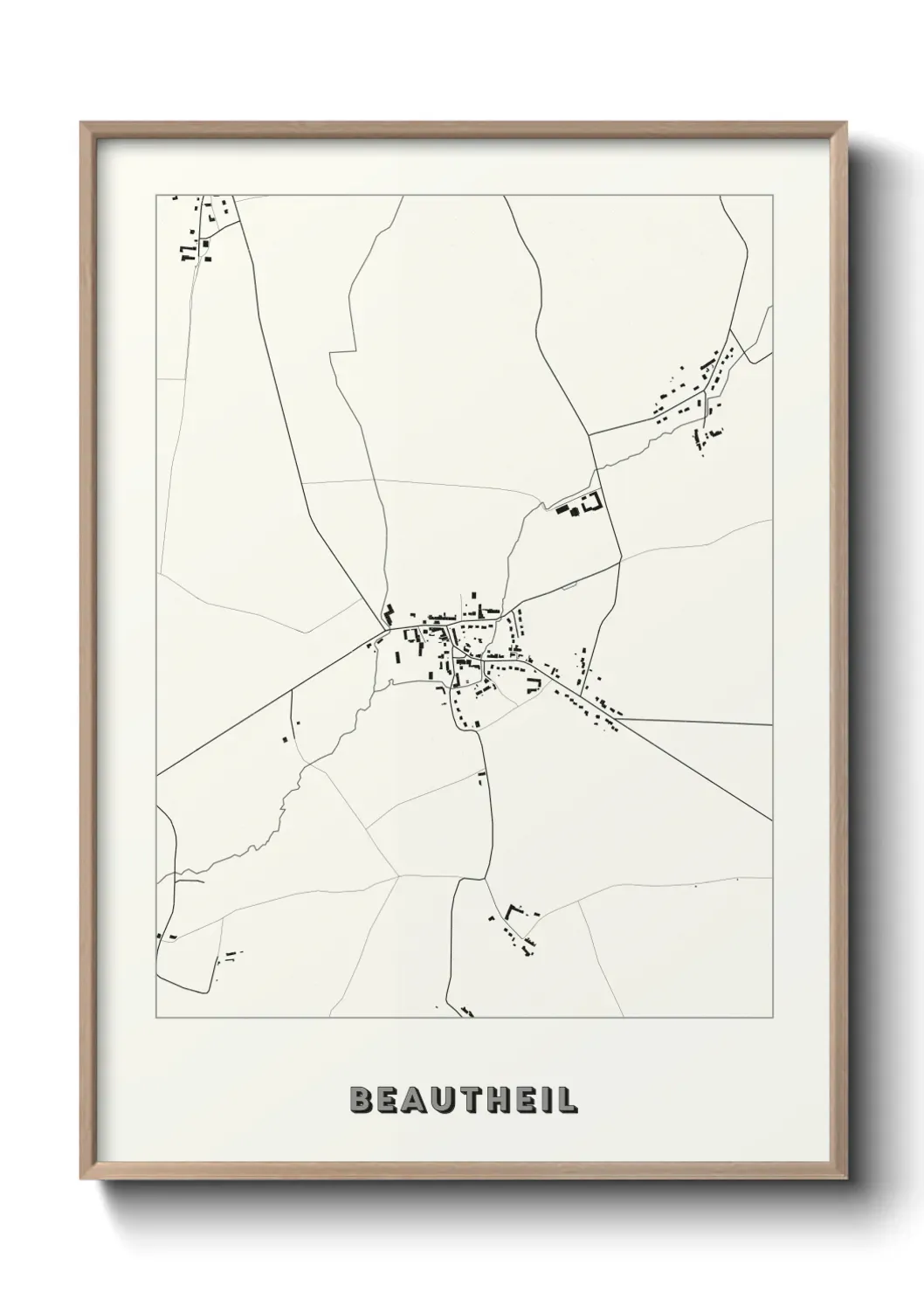 Un poster carte Beautheil