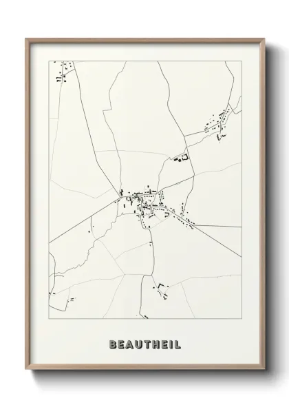 Une affiche de carte sur Beautheil