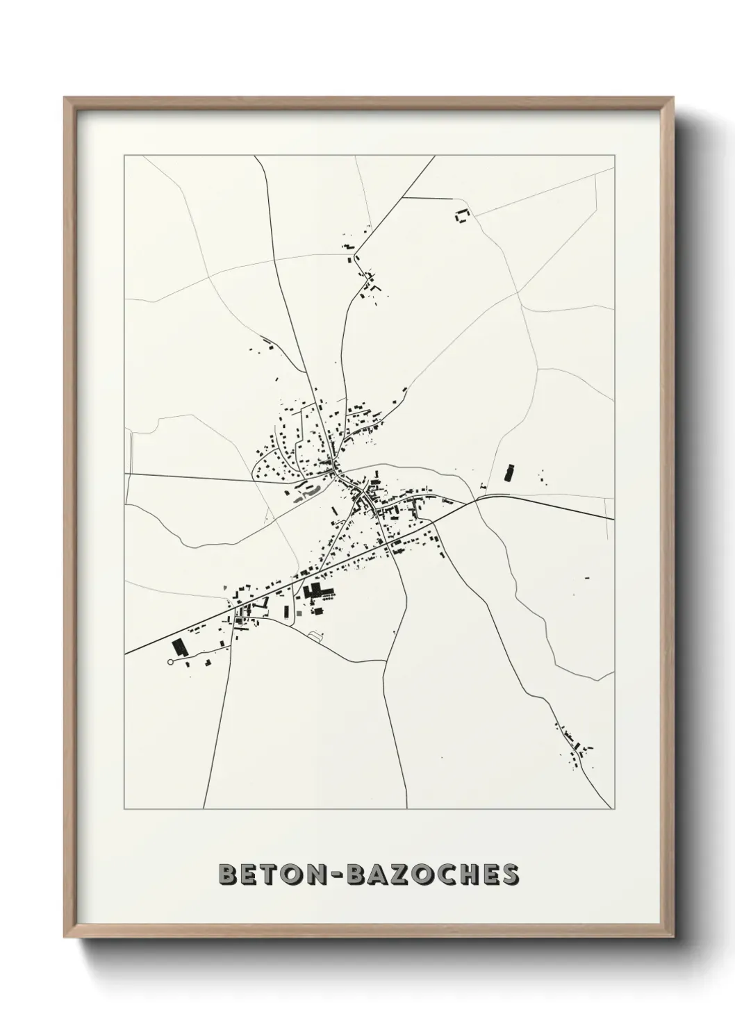 Un poster carte Beton-Bazoches