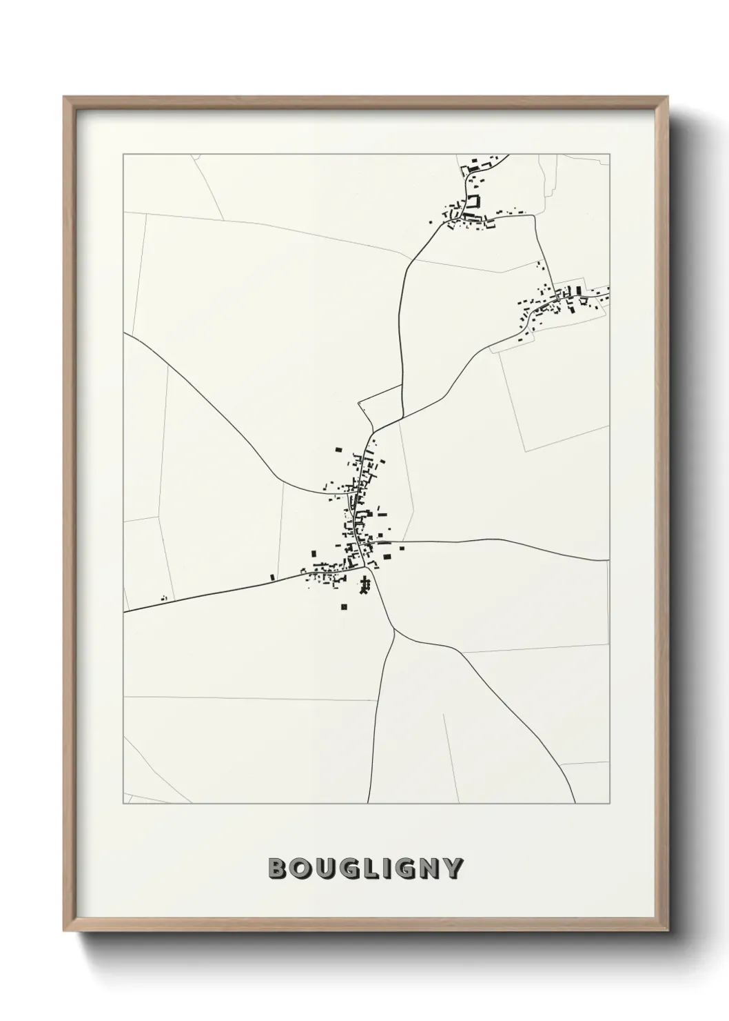 Un poster carte Bougligny
