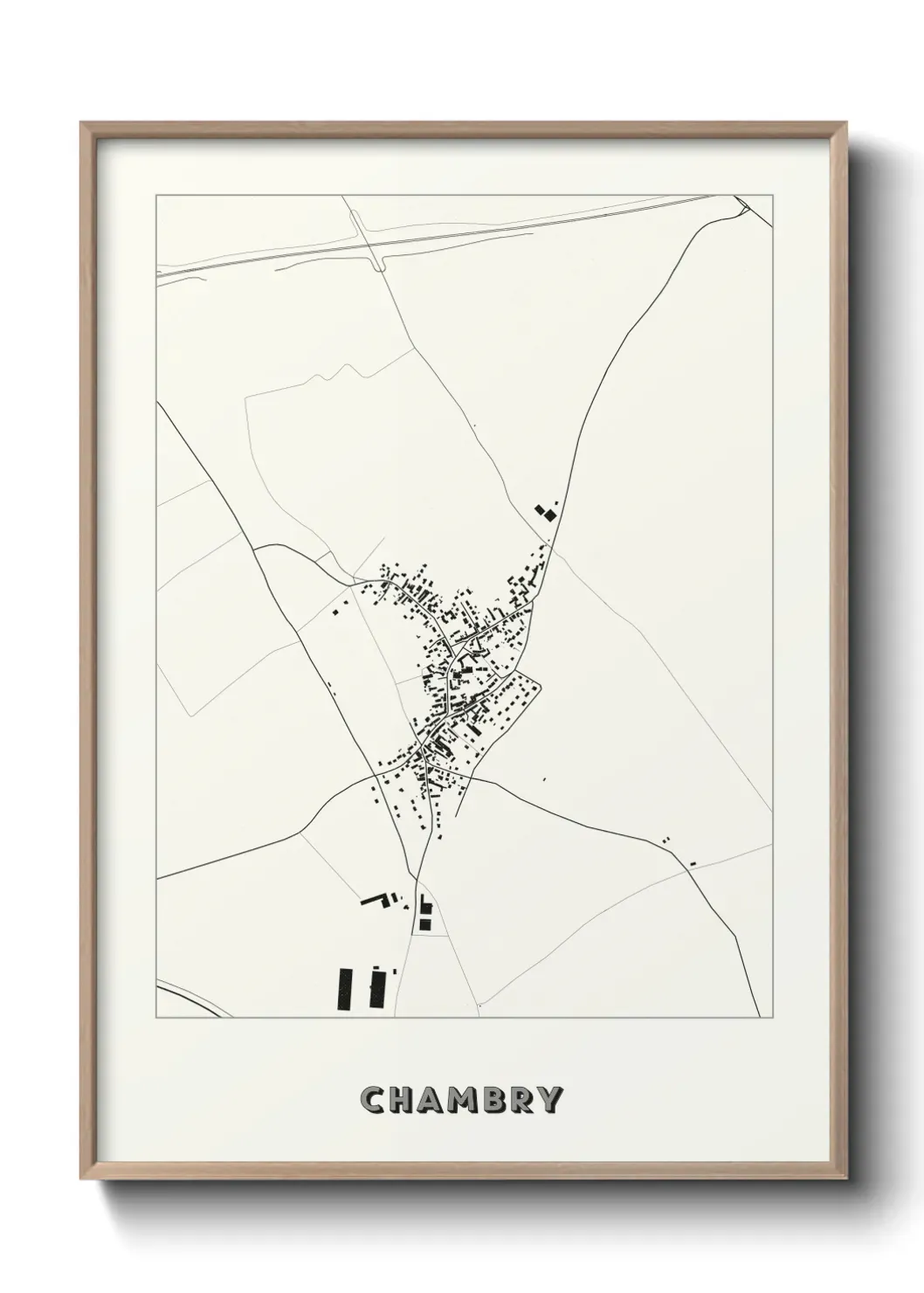 Un poster carte Chambry