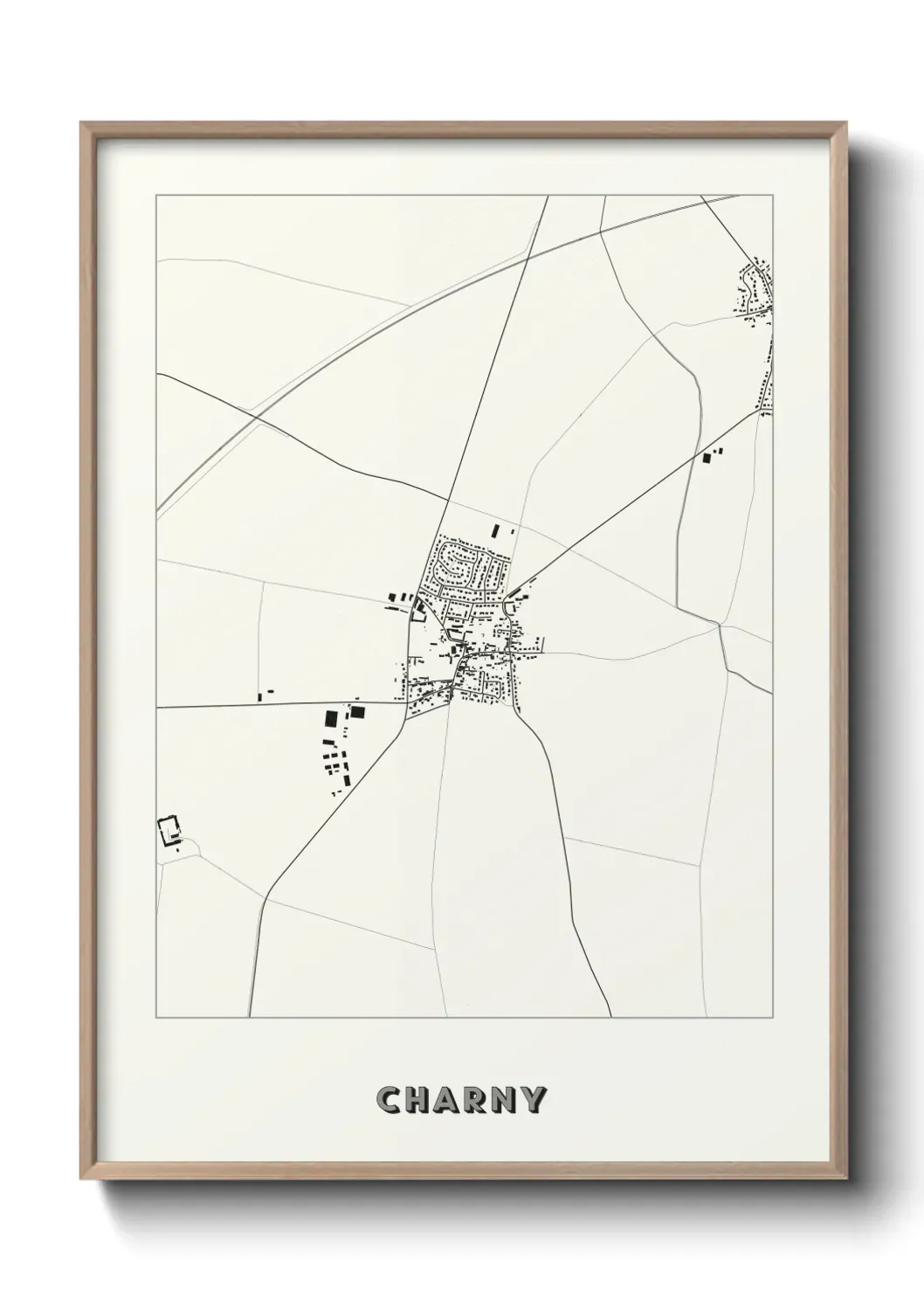 Un poster carte Charny