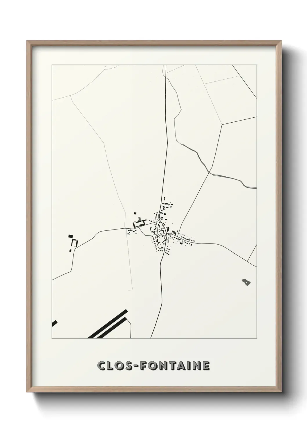 Un poster carte Clos-Fontaine