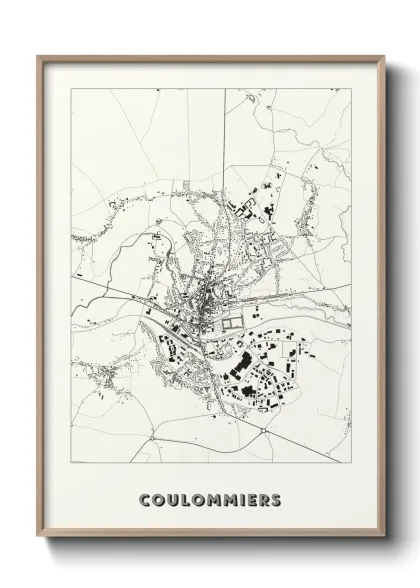 Une affiche de carte sur Coulommiers