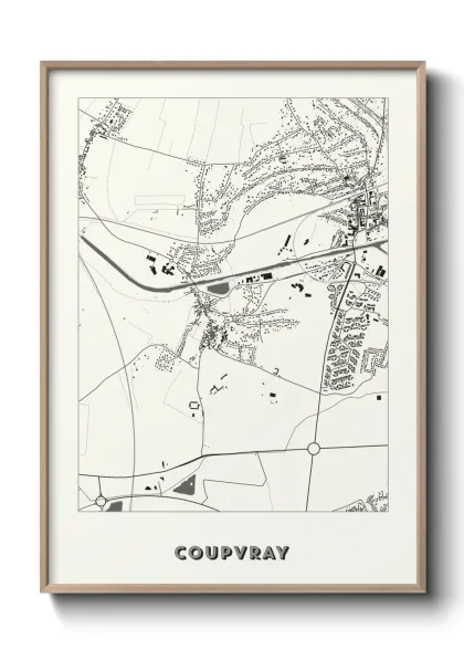 Une affiche de carte sur Coupvray