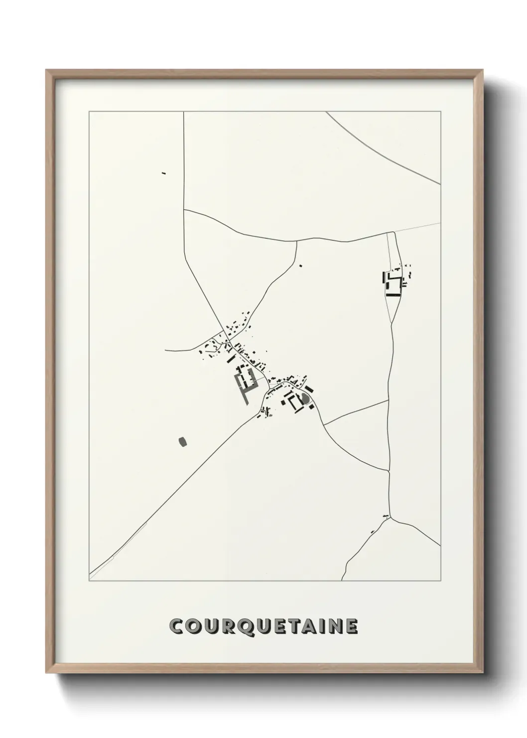 Un poster carte Courquetaine