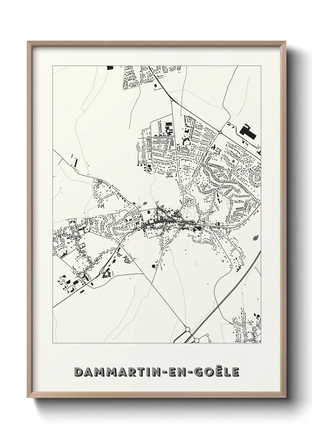 Un poster carte Dammartin-en-Goële