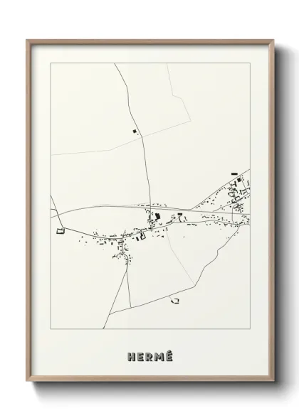 Une affiche de carte sur Hermé