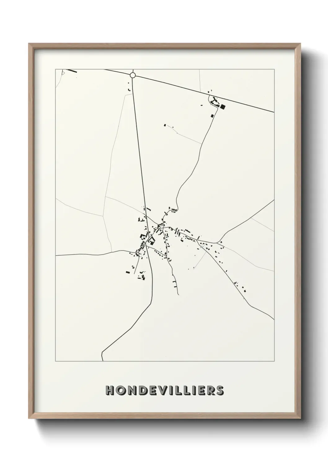 Un poster carte Hondevilliers
