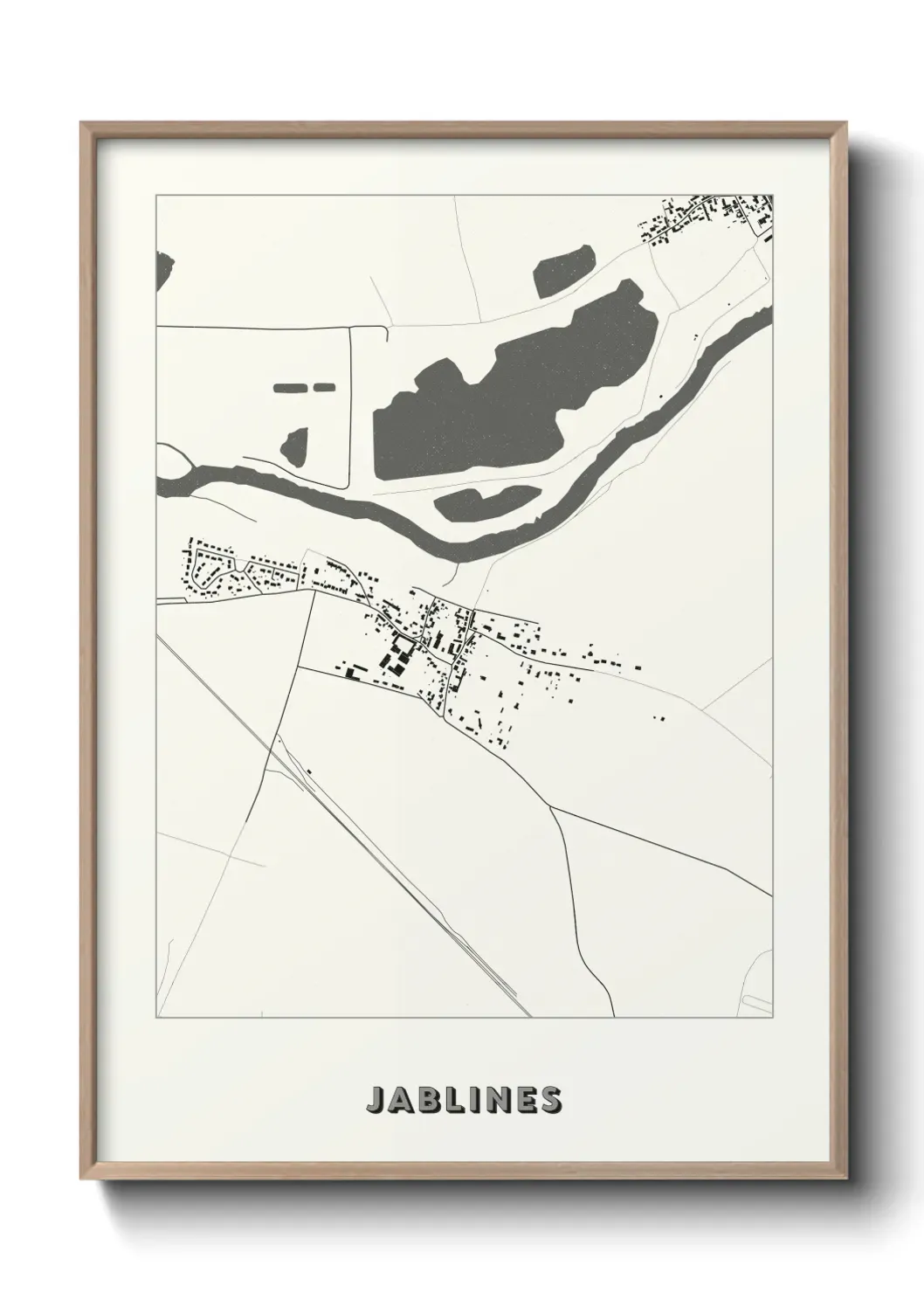 Un poster carte Jablines