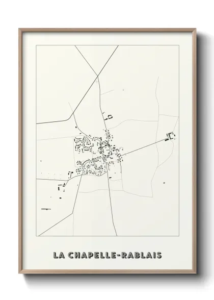 Une affiche de carte sur La Chapelle-Rablais