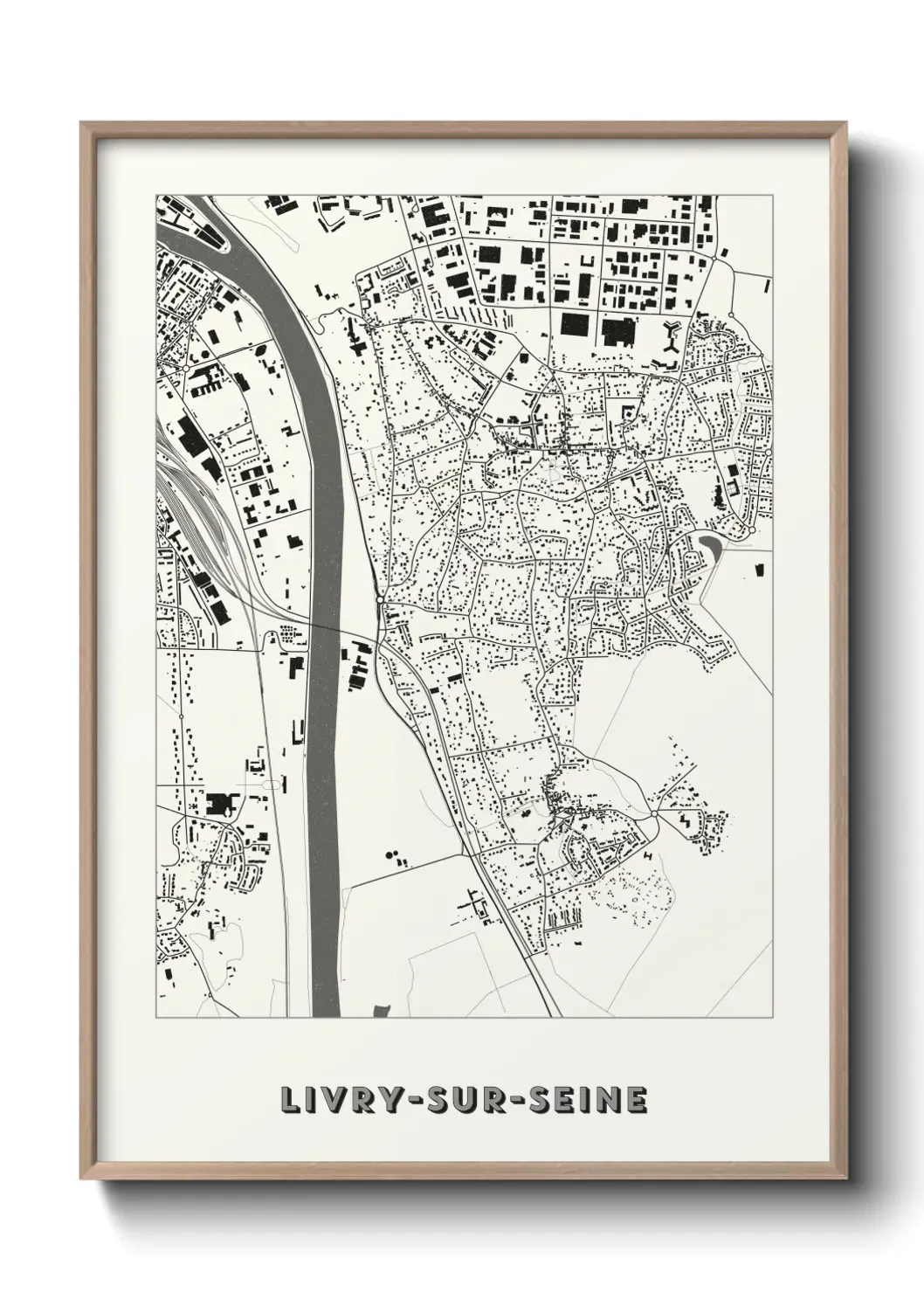 Un poster carte Livry-sur-Seine