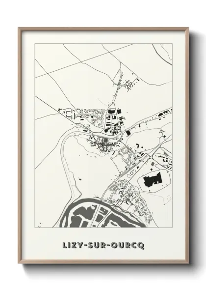 Une affiche de carte sur Lizy-sur-Ourcq