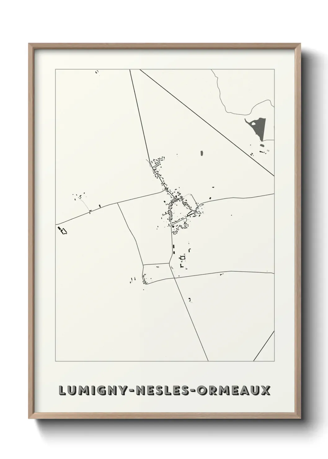Un poster carte Lumigny-Nesles-Ormeaux