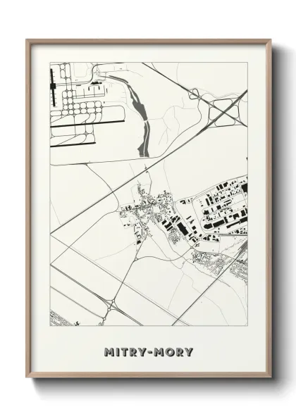 Une affiche de carte sur Mitry-Mory