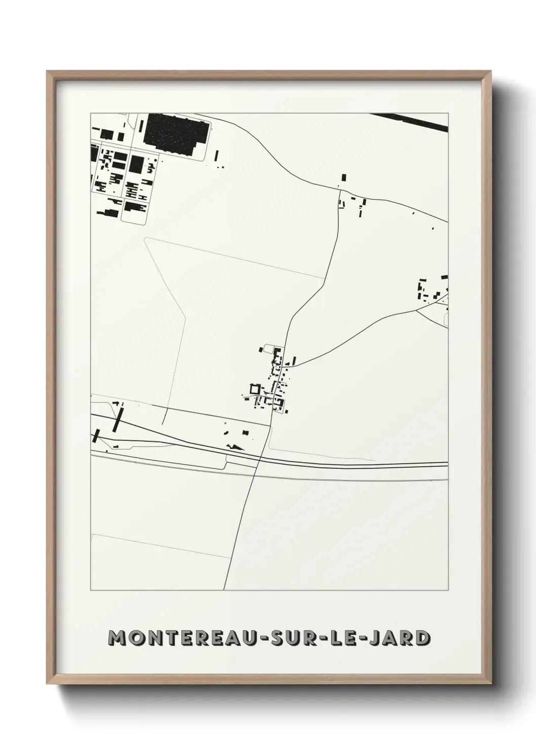 Un poster carte Montereau-sur-le-Jard