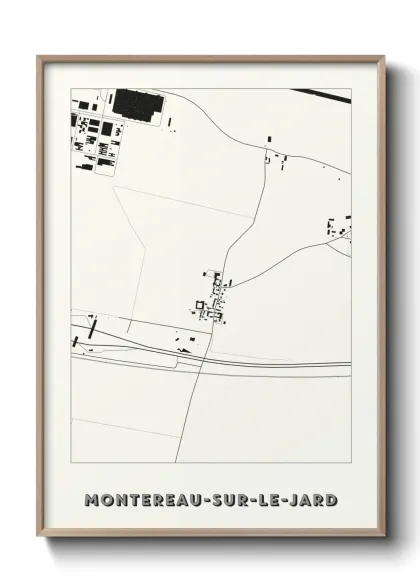 Une affiche de carte sur Montereau-sur-le-Jard