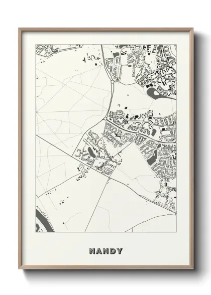 Une affiche de carte sur Nandy