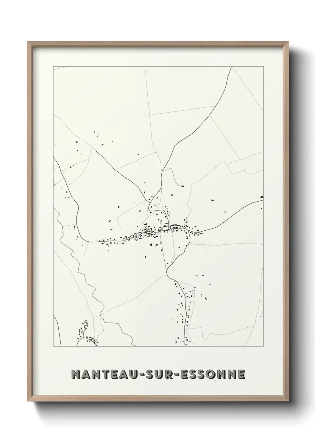 Un poster carte Nanteau-sur-Essonne