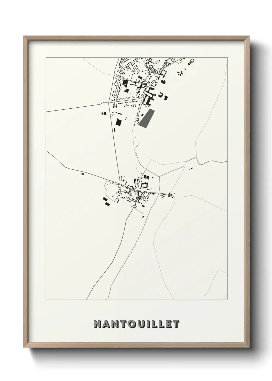 Un poster carte Nantouillet